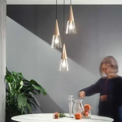 Lampadari Cucina-Ondaluce so trento lampadario da cucina oro tre luci vetri