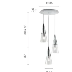 Lampadari Cucina-Ondaluce so trento lampadario da cucina oro tre luci vetri