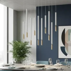 Lampadari Moderni-Ondaluce so tubic 10 lampadario moderno 10 luci oro e bianco