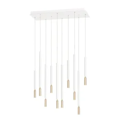 Lampadari Moderni-Ondaluce so tubic 10 lampadario moderno 10 luci oro e bianco