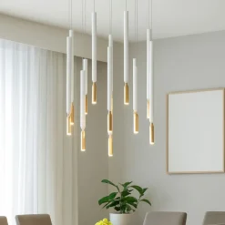 Lampadari Moderni-Ondaluce so tubic 12 lampadario moderno a cascata 12 cilindri led 3000k bianco e oro