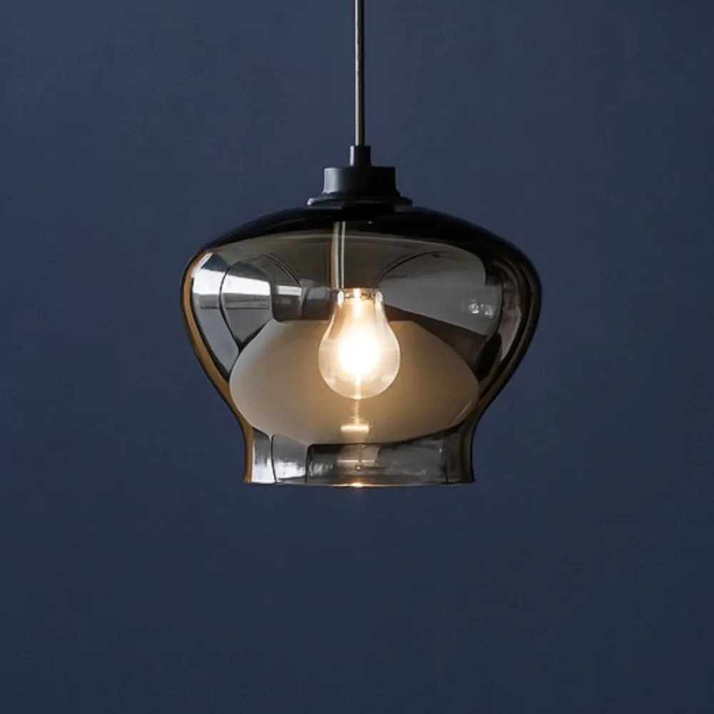 Lampade A Sospensione-Ondaluce so verve 1 fume lampada a sospensione per isola base/nero