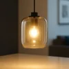 Lampade A Sospensione-Ondaluce so verve 2 lampada a sospensione vetro ambra