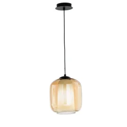 Lampade A Sospensione-Ondaluce so verve 2 lampada a sospensione vetro ambra