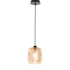 Lampade A Sospensione-Ondaluce so verve 3 lampada a sospensione vetro ambra