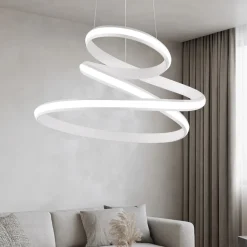 Lampadari Moderni-Ondaluce so vuelta bianco lampadario led design moderno