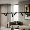 Lampadari Moderni-Ondaluce teddy lampadario moderno nero 6 luci orientabili led 3000k dimmerabile