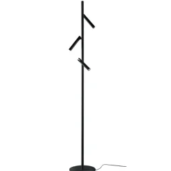 Lampade Da Terra-Ondaluce teddy piantana nera per soggiorno led orientabile dimmerabile 3000k