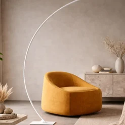 Lampade Da Terra-Ondaluce tenua lampada da terra ad arco bianca led 54w 3000k dimmerabile