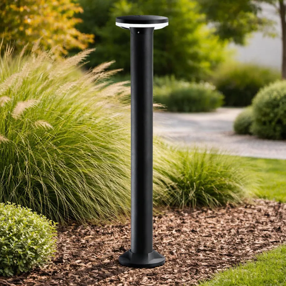 Lampioni Da Giardino-Ondaluce viale lampione da giardino antracite moderno led 12w 3000k ip65