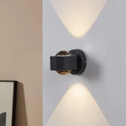 Applique Da Parete-Eglo Ono applique led 5w 3000k antracite design moderna