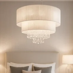 Lampadario Camera Da Letto-Ideal Lux Opera sp4 lampadario stanza da letto 4 luci bianco