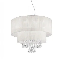Lampadario Camera Da Letto-Ideal Lux Opera sp4 lampadario stanza da letto 4 luci bianco