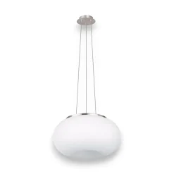Lampadario Camera Da Letto-Eglo Optica lampadario camera da letto sfera vetro bianco bombato optica