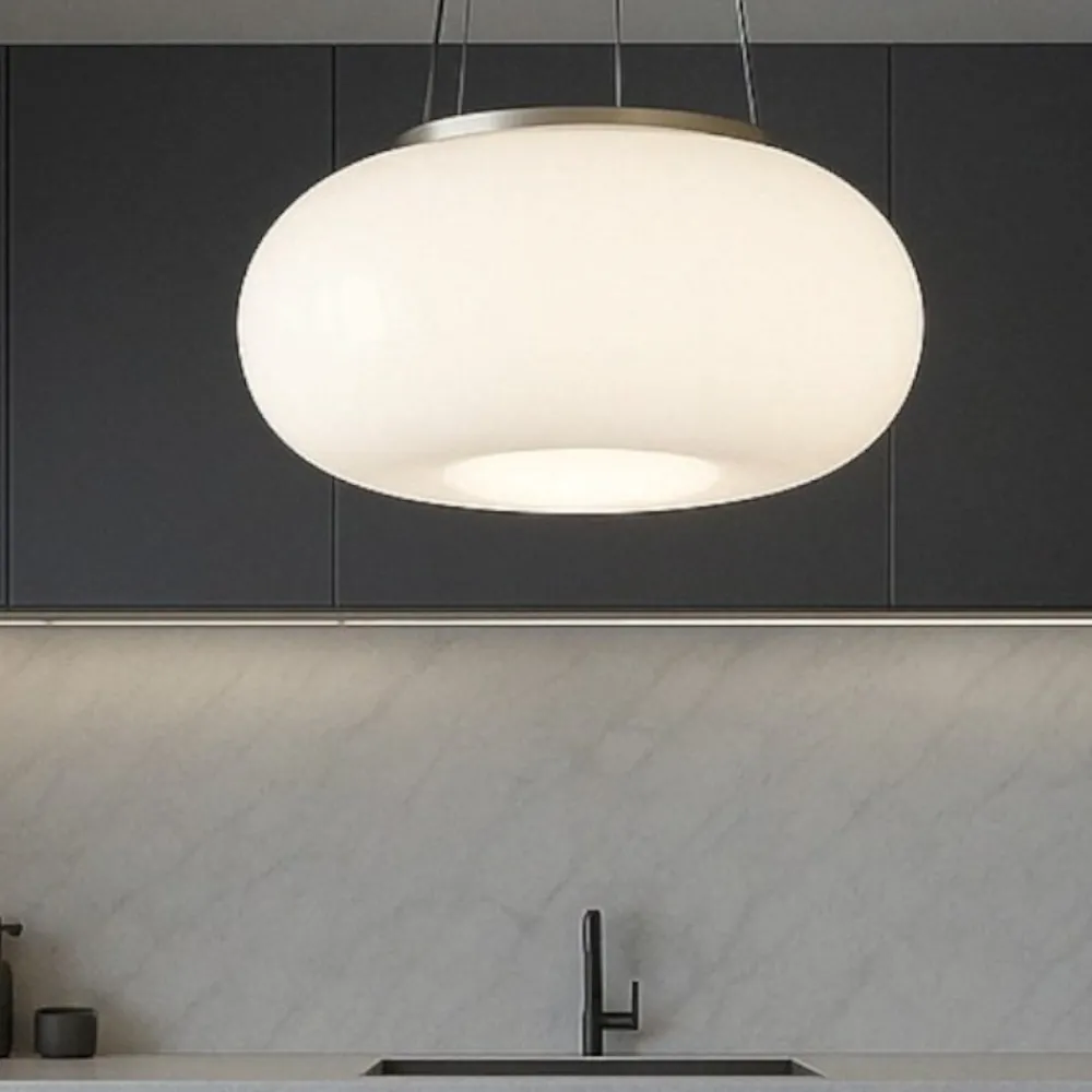 Lampadario Camera Da Letto-Eglo Optica lampadario camera da letto sfera vetro bianco bombato optica