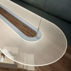 Lampadari Moderni-Stilnovo Optiline lampadario moderno bianco led 47w dimmerabile