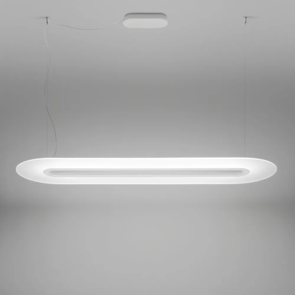 Lampadari Moderni-Stilnovo Optiline lampadario moderno bianco led 47w dimmerabile