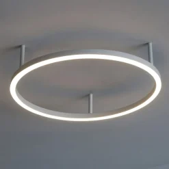 Plafoniere Moderne-Ideal Lux Oracle slim pl d050 round plafoniera led 3000k tonda 50cm bianca per ingresso