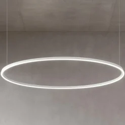 Lampadari Moderni-Ideal Lux Oracle slim sp d150 round lampadario bianco led 89w 3000k