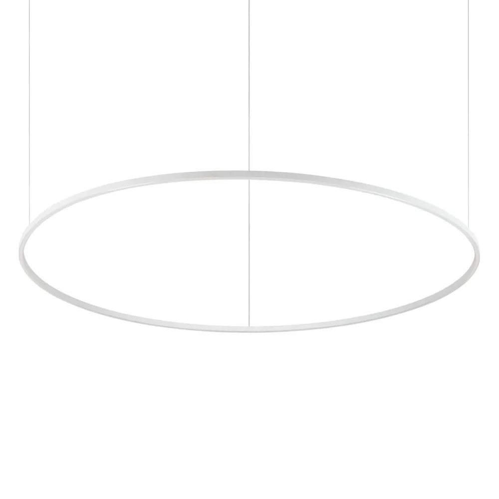 Lampadari Moderni-Ideal Lux Oracle slim sp d150 round lampadario bianco led 89w 3000k