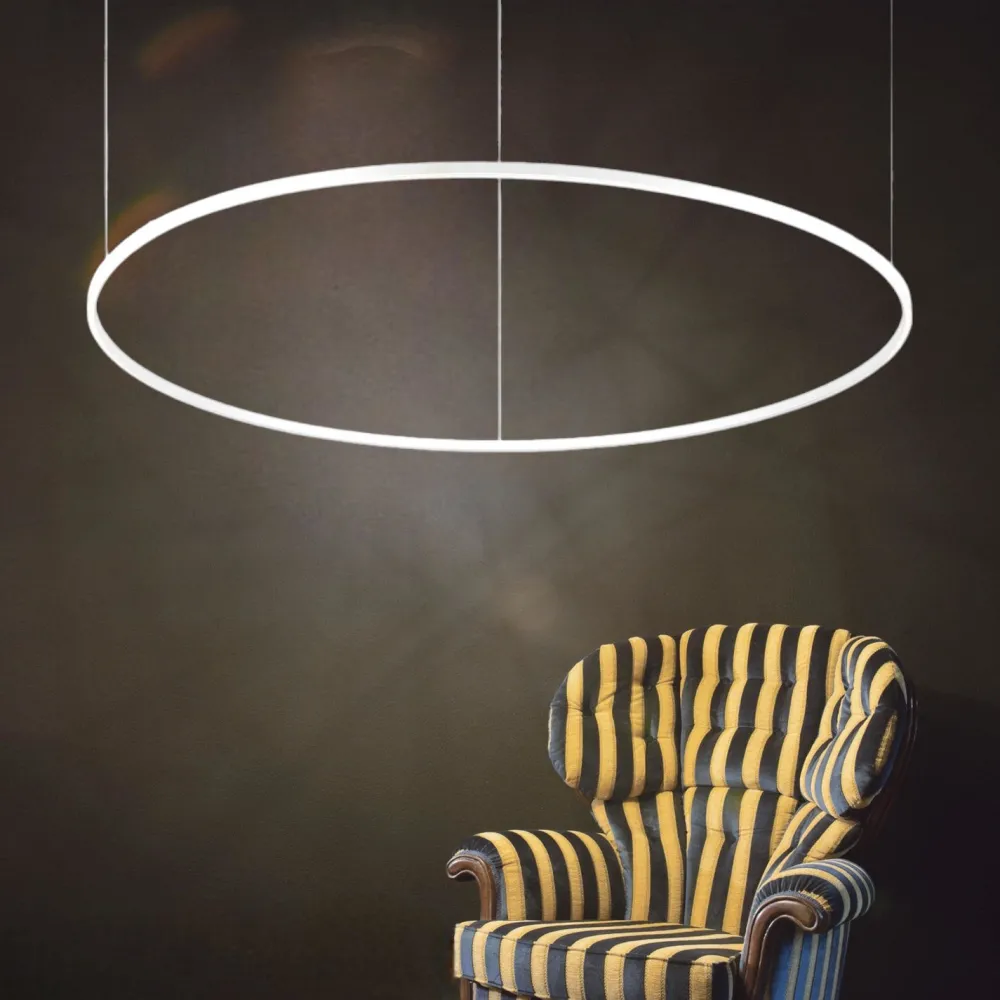 Lampadari Moderni-Ideal Lux Oracle slim sp d150 round lampadario cerchio bianco led 89w 4000k