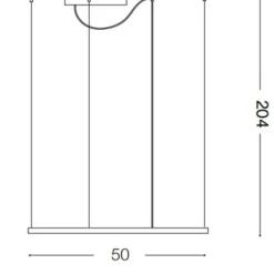 Lampadari Moderni-Ideal Lux Oracle slim sp d050 square lampadario nero led 33w 3000k
