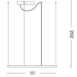 Lampadari Moderni-Ideal Lux Oracle slim sp d090 square lampadario particolare led 51w 3000k nero quadrato