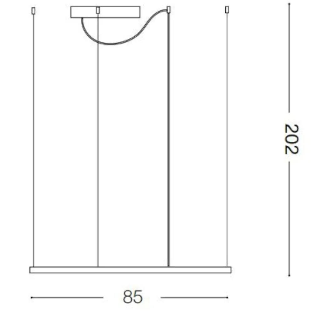 Lampadari Moderni-Ideal Lux Oracle slim sp d090 square lampadario particolare led 51w 3000k nero quadrato