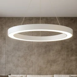 Lampadari Moderni-Ideal Lux Oracle sp d60 lampadario rotondo 33w led 3000k bianco