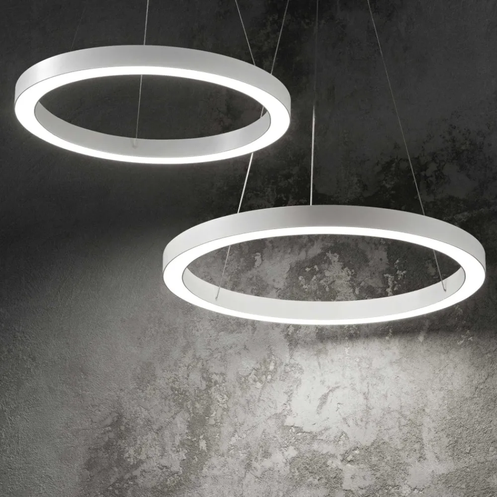 Lampadari Moderni-Ideal Lux Oracle sp d60 lampadario rotondo 33w led 3000k bianco