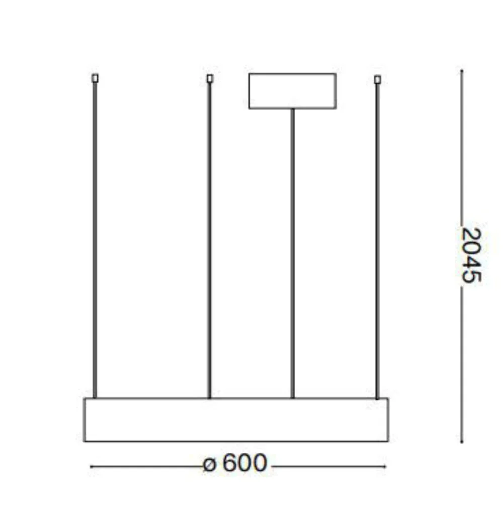 Lampadari Moderni-Ideal Lux Oracle sp d60 lampadario rotondo 33w led 3000k bianco
