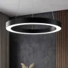 Lampadari Moderni-Ideal Lux Oracle sp d50 lampadario particolare rotondo nero led 3000k 28w