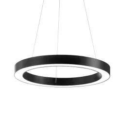 Lampadari Moderni-Ideal Lux Oracle sp d50 lampadario particolare rotondo nero led 3000k 28w