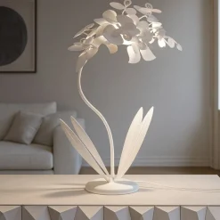 Lampade Da Tavolo-Selezionato da Mazzolaluce Orchidea lampada da tavolo bianca design moderna