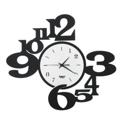 Orologi Da Parete Moderni-Selezionato da Mazzolaluce Orlogio da parete design moderno nero bianco per soggiorno