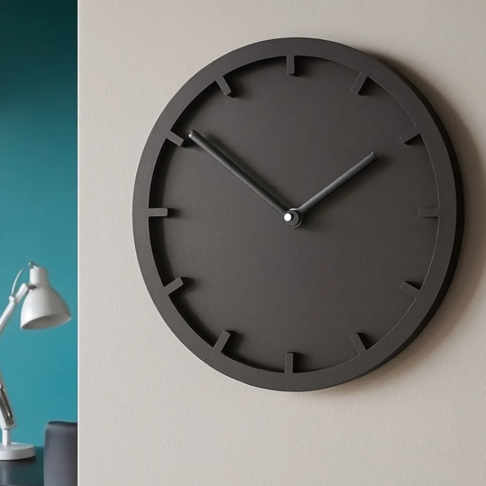 Orologi Da Parete Moderni-Selezionato da Mazzolaluce Orlogio nero da parete 26 design moderno
