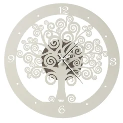 Orologi Da Parete Moderni-Selezionato da Mazzolaluce Orologio albero della vita da muro moderno avorio bronzo