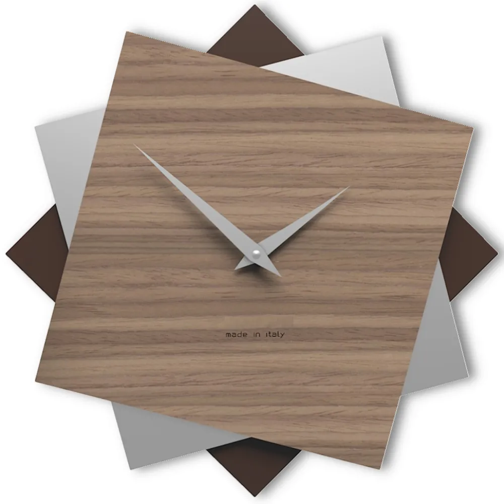 Orologi Da Parete Moderni-Selezionato da Mazzolaluce Orologio a muro moderno noce canaletto