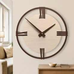 Orologi Da Parete Moderni-Selezionato da Mazzolaluce Orologio a parete moderno 30cm rovere decape