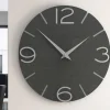 Orologi Da Parete Moderni-Selezionato da Mazzolaluce Orologio a parete moderno legno radica grigia rotondo