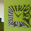 Orologi Da Parete Moderni-Selezionato da Mazzolaluce Orologio a parete moderno quadrato verde