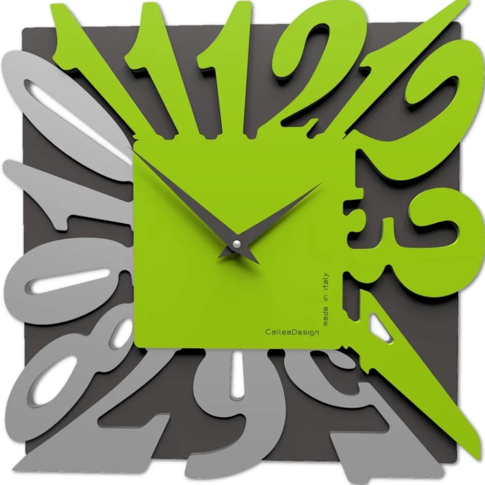 Orologi Da Parete Moderni-Selezionato da Mazzolaluce Orologio a parete moderno quadrato verde