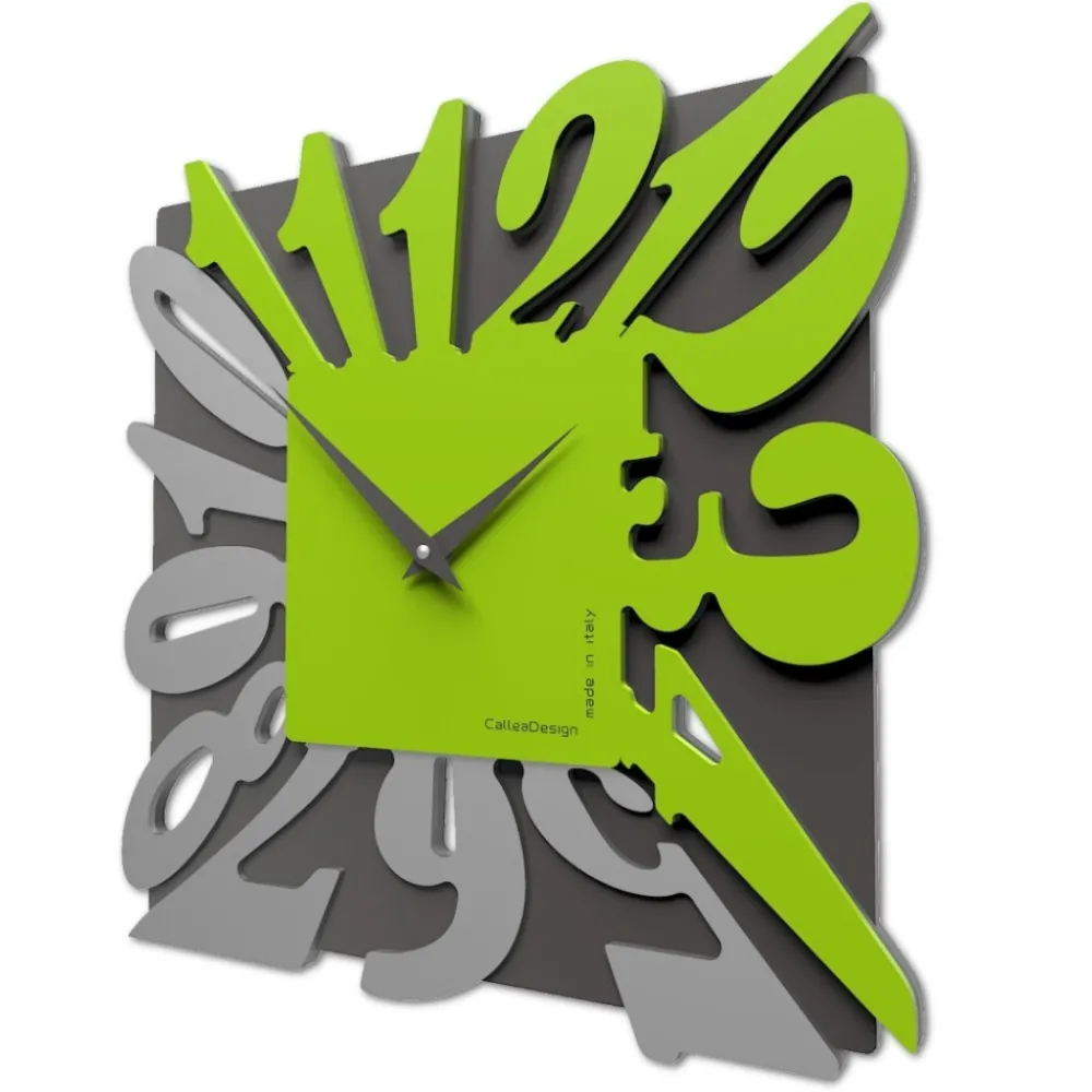 Orologi Da Parete Moderni-Selezionato da Mazzolaluce Orologio a parete moderno quadrato verde