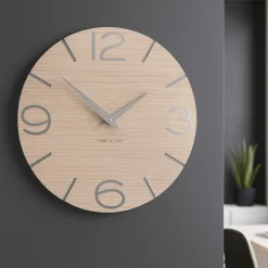 Orologi Da Parete Moderni-Selezionato da Mazzolaluce Orologio a parete rotondo moderno legno rovere decape