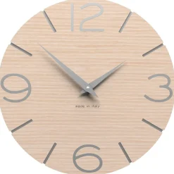 Orologi Da Parete Moderni-Selezionato da Mazzolaluce Orologio a parete rotondo moderno legno rovere decape