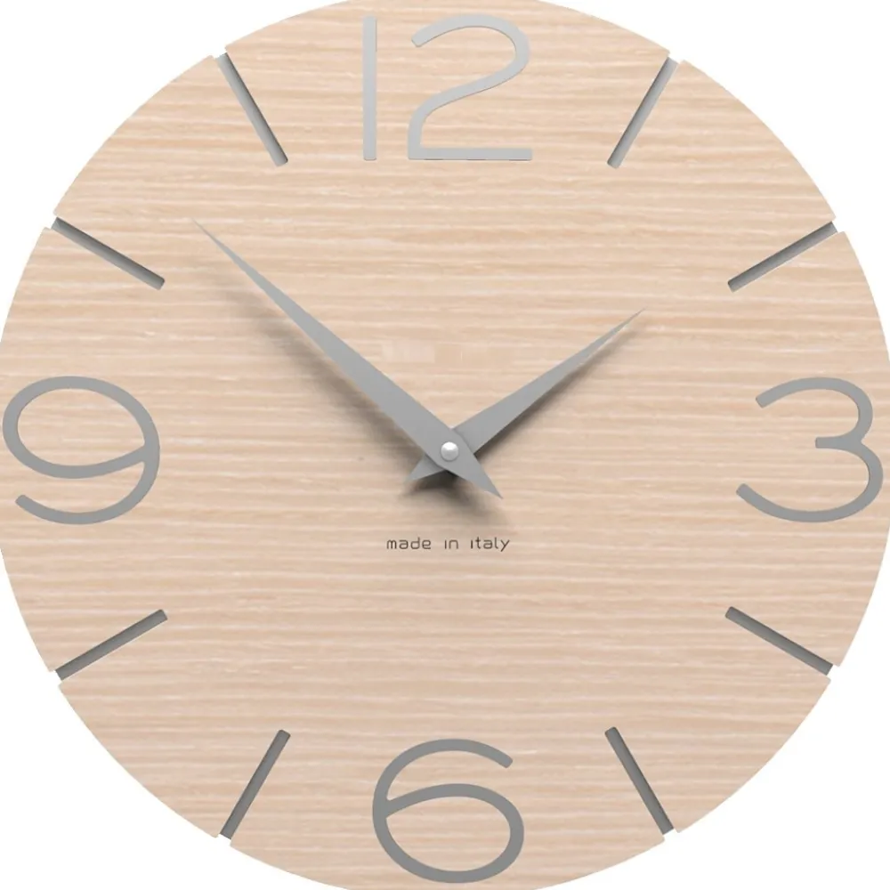 Orologi Da Parete Moderni-Selezionato da Mazzolaluce Orologio a parete rotondo moderno legno rovere decape