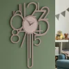 Orologi Da Parete Moderni-Selezionato da Mazzolaluce Orologio a pendolo da muro moderno legno colore grigio prugna