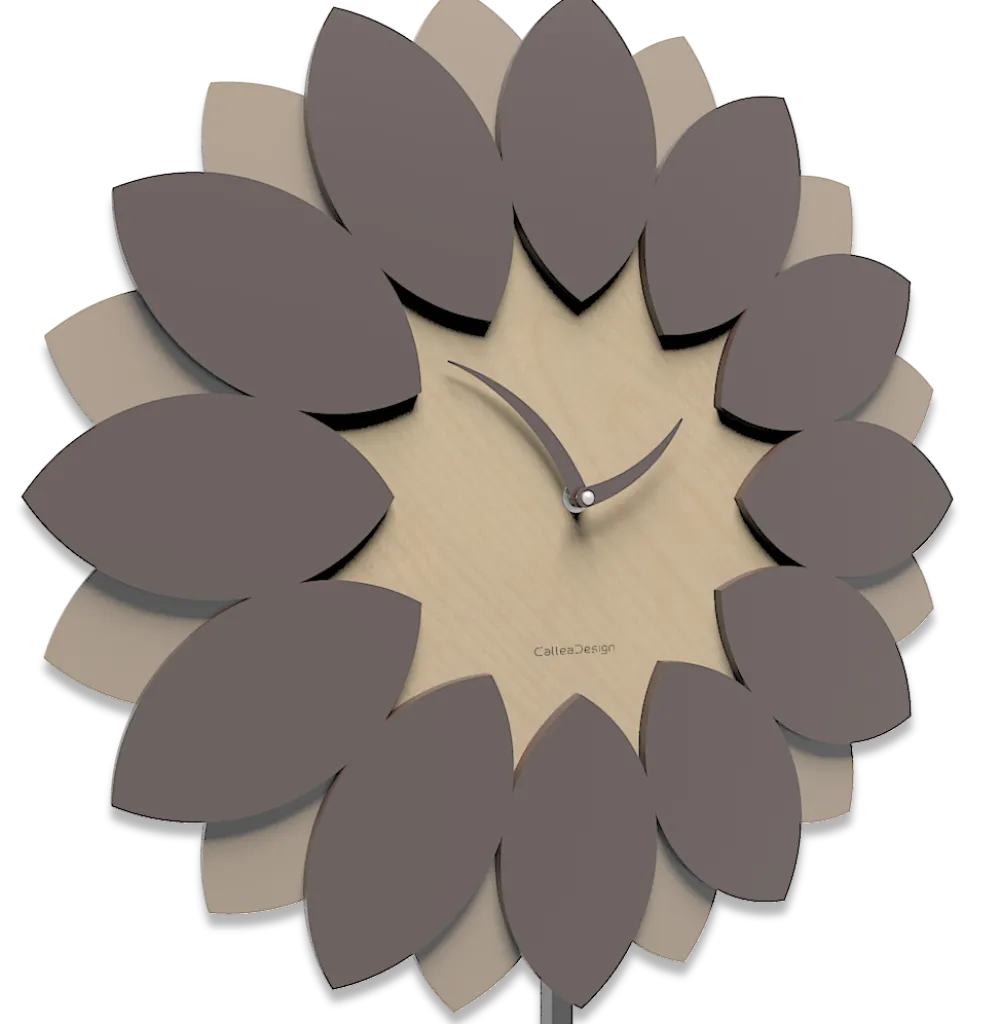 Orologi Da Parete Moderni-Selezionato da Mazzolaluce Orologio a pendolo da parete design moderno legno colore cioccolato