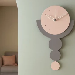 Orologi Da Parete Moderni-Selezionato da Mazzolaluce Orologio a pendolo da parete design cerchi gelso e glicine