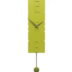 Orologi Da Parete Moderni-Selezionato da Mazzolaluce Orologio a pendolo da parete moderno legno verde cedro